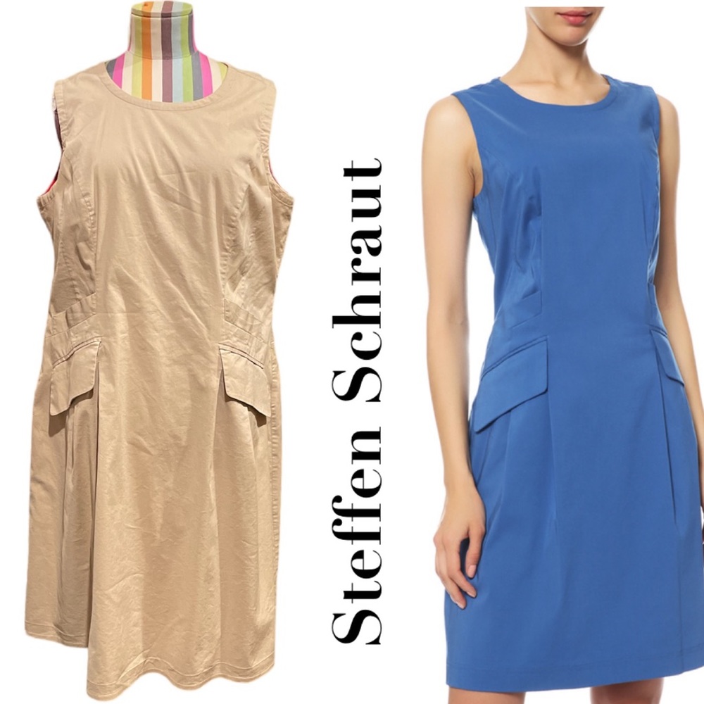 Steffen Schraut Beige/Light Tan Sheath Dress 0870